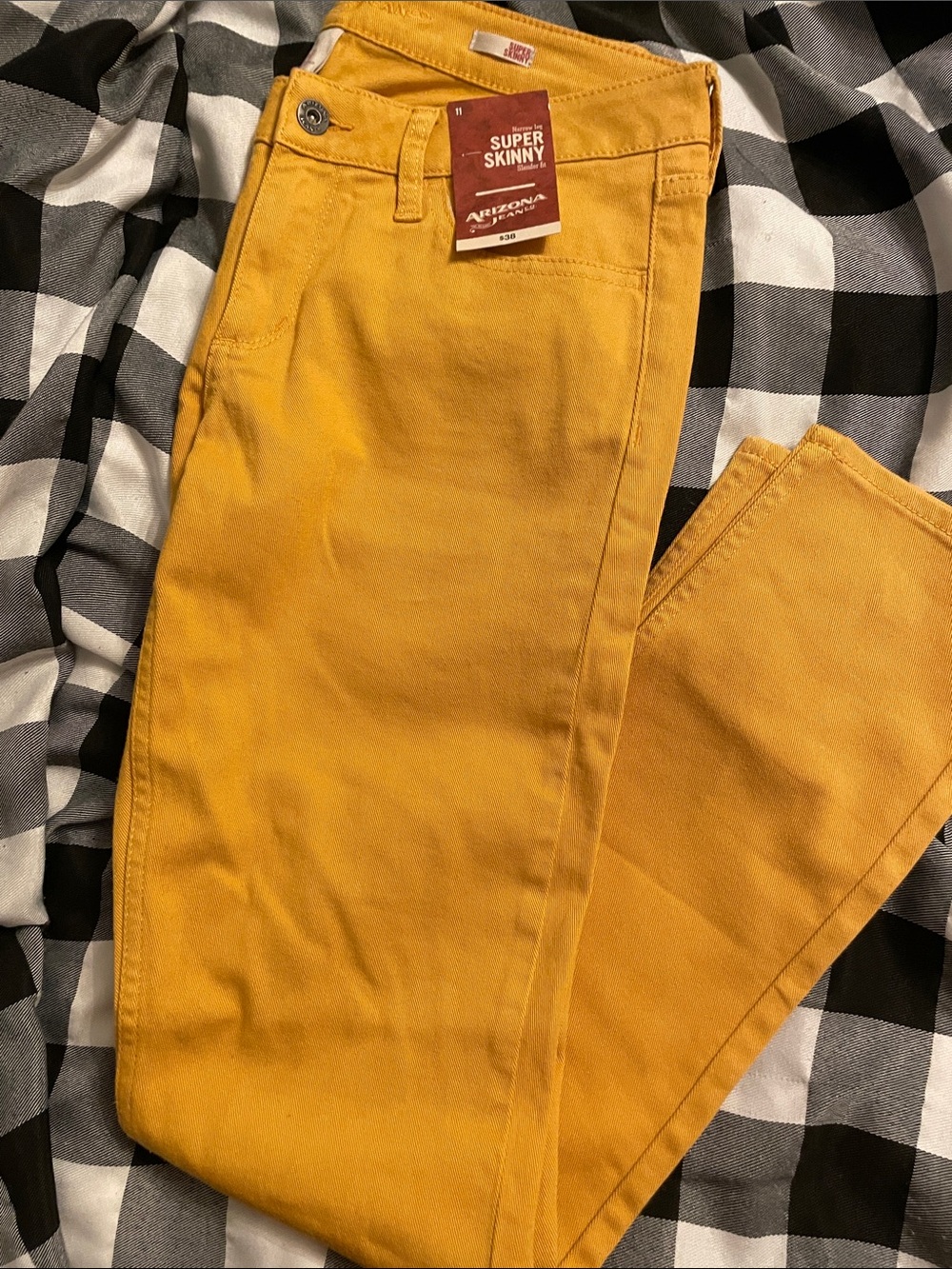 Arizona Jean Company Super Skinny Jeans in Mustard